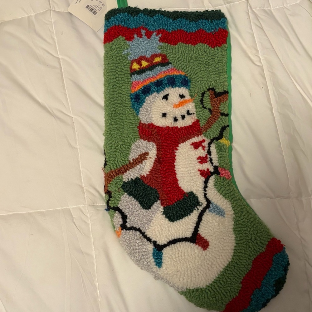 NWT Festive Snowman Christmas Stocking
